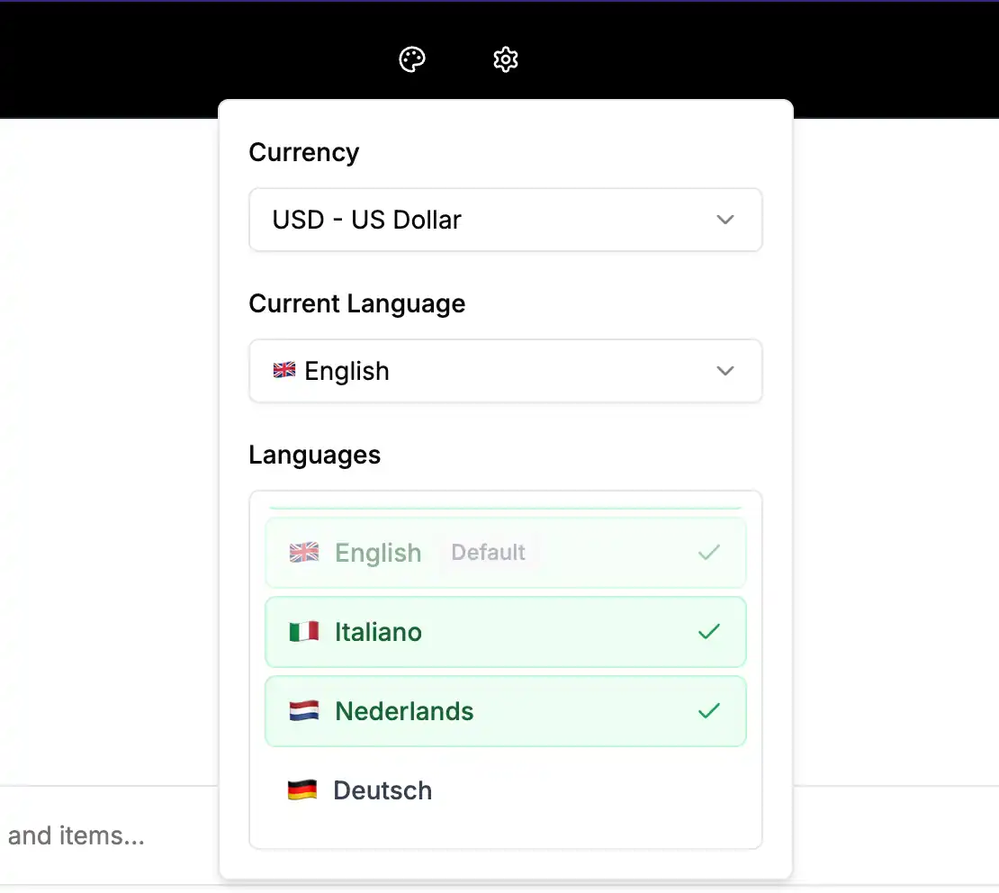 Tu menú en múltiples idiomas - Función del Constructor de Menú QR